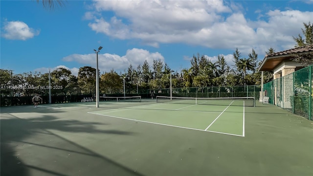 view of tennis court