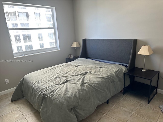 view of tiled bedroom