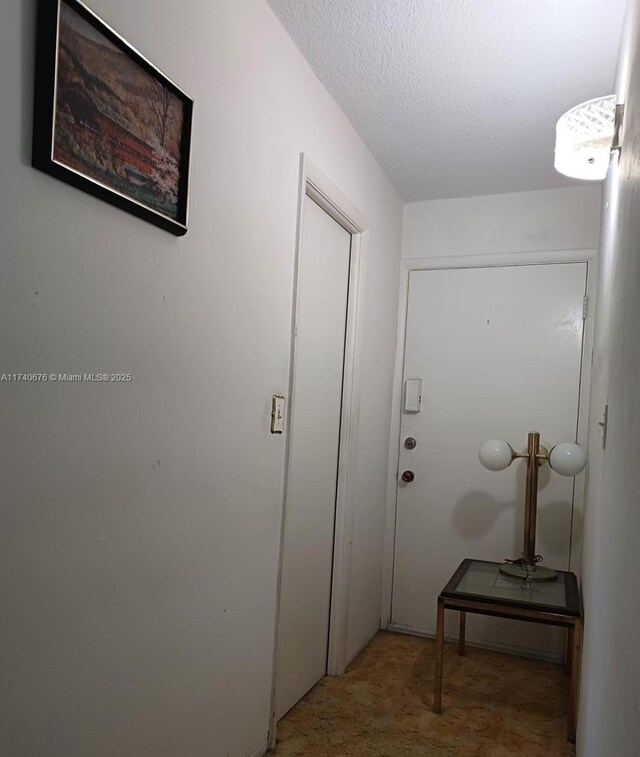 17090 NE 14th Ave Unit 314, Miami, FL 33162 - doorway featuring light colored carpet and a textured ceiling