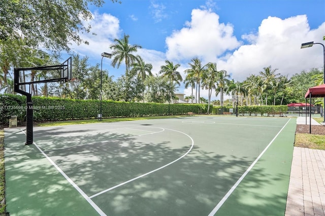 view of basketball court