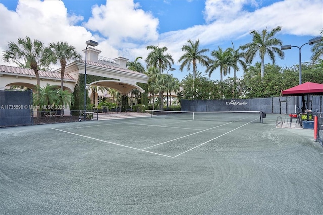 view of tennis court