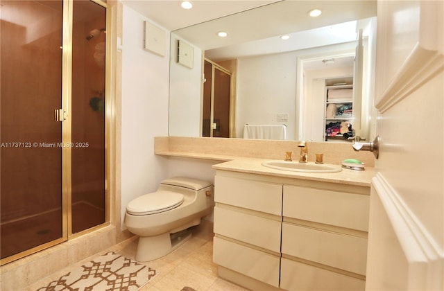 4000 Island Blvd Unit 2402, Aventura, FL 33160 - bathroom with a shower with door, vanity, and toilet