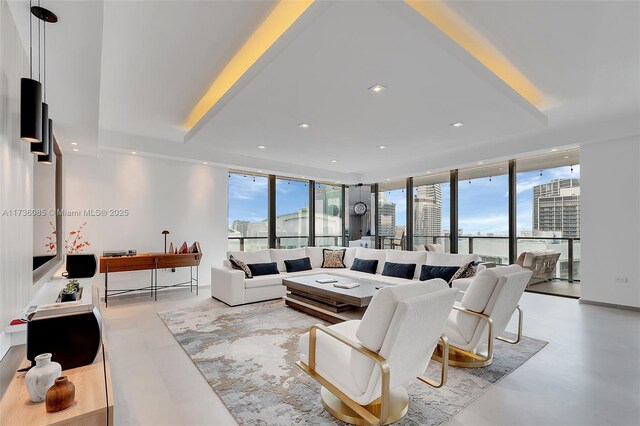 68 SE 6th St Unit 3911, Miami, FL 33131 - living room with expansive windows