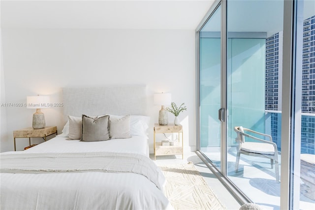 17550 Collins Ave Unit 1501, Sunny Isles Beach, FL 33160 - bedroom featuring expansive windows and access to outside