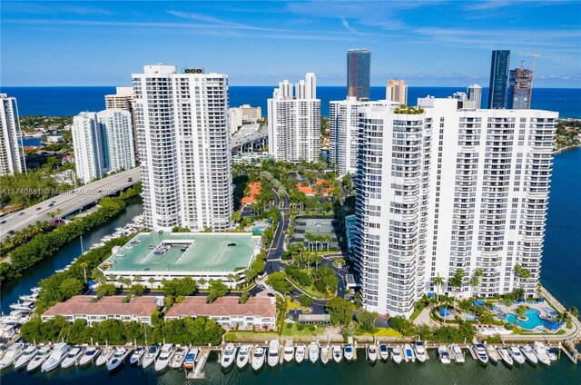 3530 Mystic Pointe Dr Unit 1513, Aventura, FL 33180 - aerial view with a water view