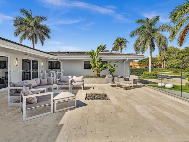 view of patio / terrace featuring an outdoor hangout area