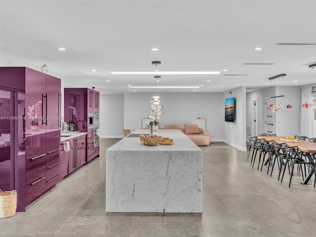 kitchen featuring decorative light fixtures