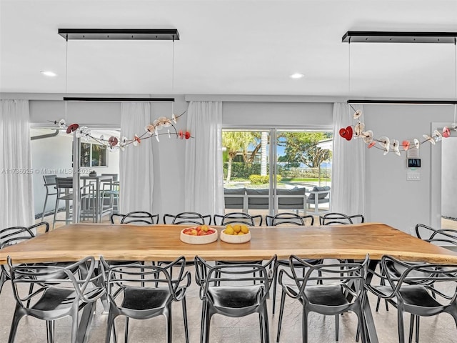 view of dining area