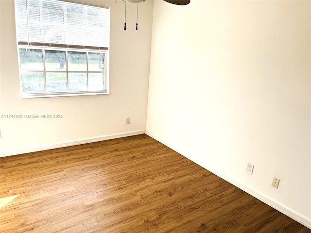 empty room featuring light hardwood / wood-style flooring