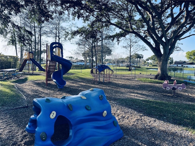 view of community featuring a playground