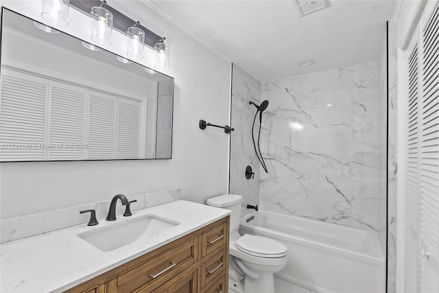 11965 SW 15th Ct, Davie, FL 33325 - bathroom with vanity, shower / washtub combination, toilet, and a closet