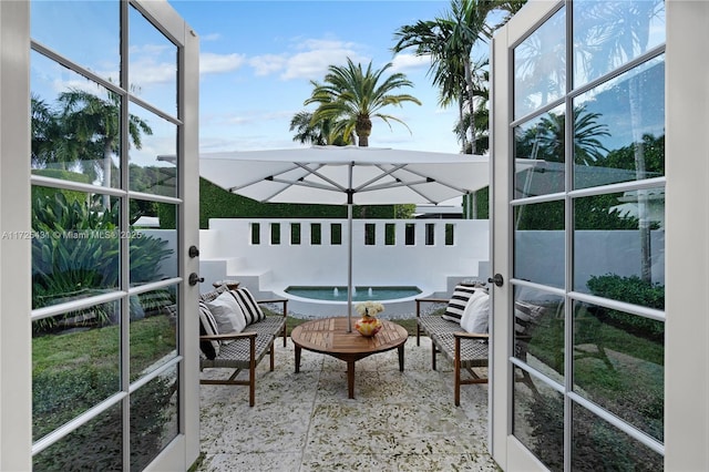 view of sunroom / solarium