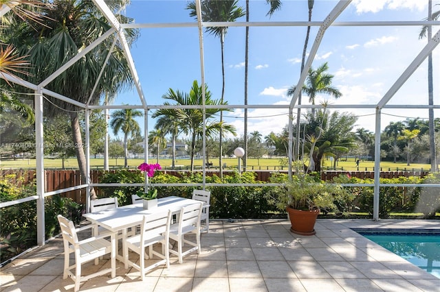 view of sunroom