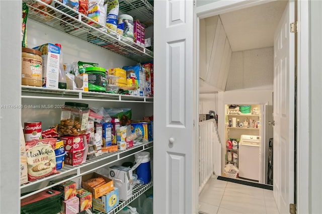 pantry featuring washer / dryer