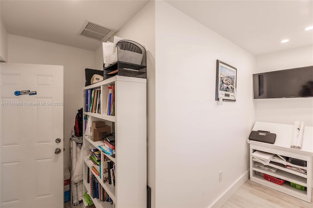 interior space featuring light hardwood / wood-style flooring