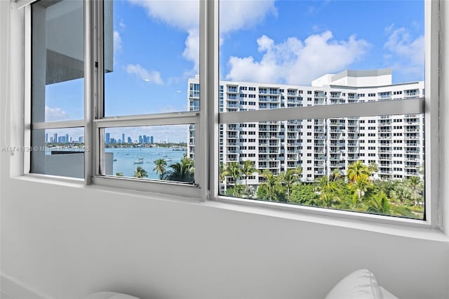 room details with a city view and a water view