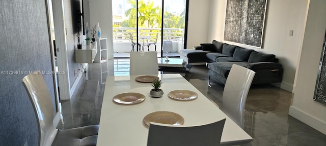 view of dining area