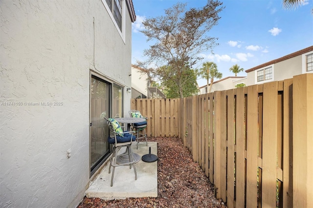 view of yard featuring a patio