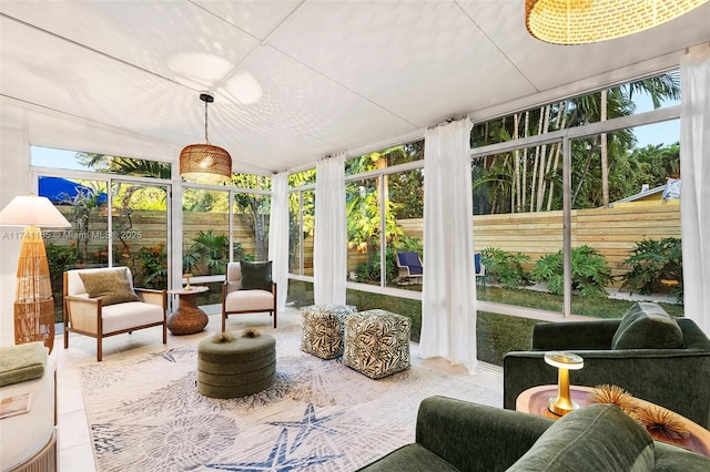 sunroom / solarium featuring a wealth of natural light