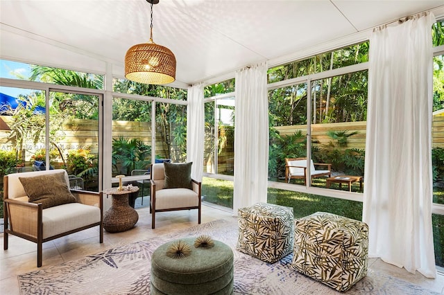 view of sunroom / solarium