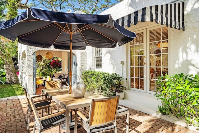 view of patio / terrace with french doors