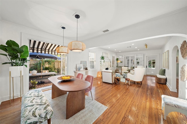 dining room featuring light hardwood / wood-style floors