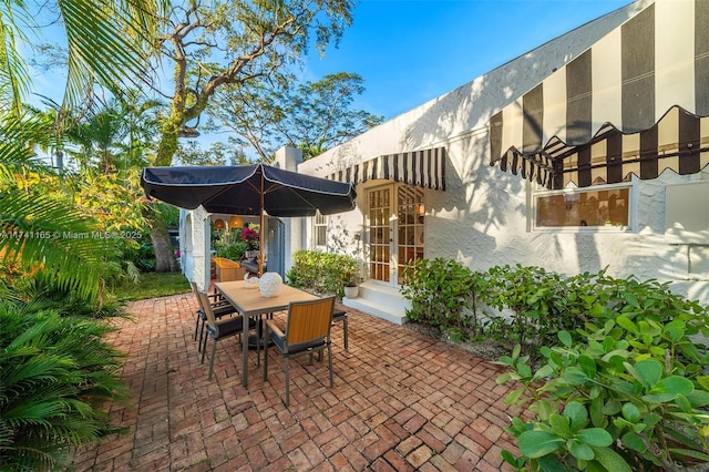 view of patio with french doors