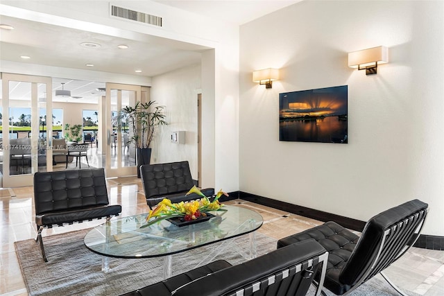 dining room with french doors