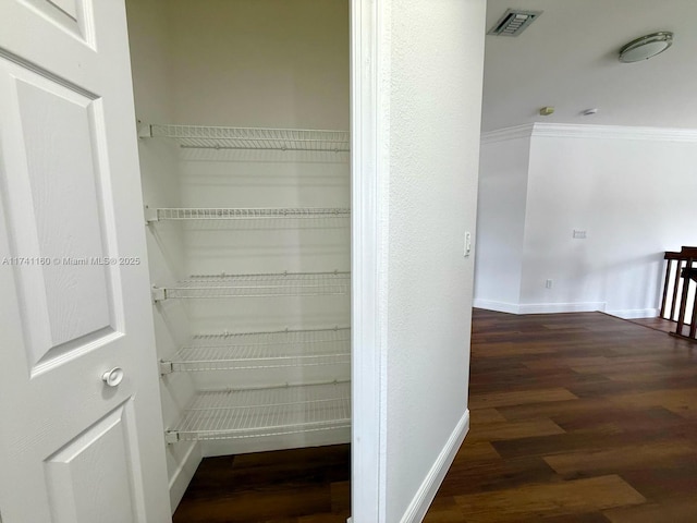 pantry with visible vents