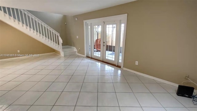 interior space with french doors