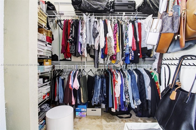 view of walk in closet