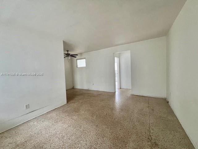 spare room featuring ceiling fan