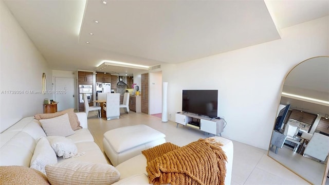 600 N Three Islands Blvd Unit 803, Hallandale Beach, FL 33009 - living room with visible vents and light tile patterned floors