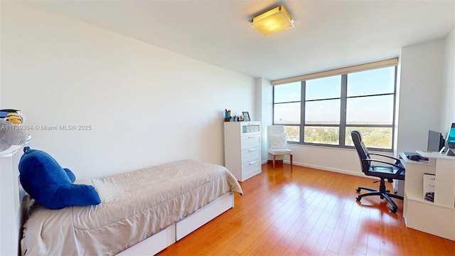 600 N Three Islands Blvd Unit 803, Hallandale Beach, FL 33009 - bedroom featuring baseboards and light wood-style floors
