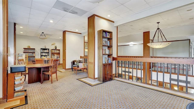 2801 NE 183rd St Unit 517W, Aventura, FL 33160 - office space with carpet, a paneled ceiling, and recessed lighting