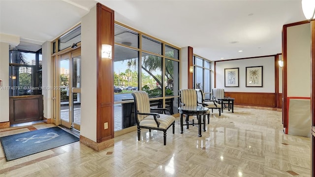 2801 NE 183rd St Unit 517W, Aventura, FL 33160 - common area featuring a wainscoted wall