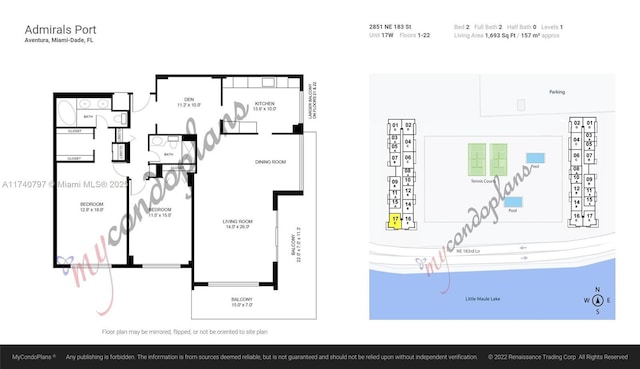 2801 NE 183rd St Unit 517W, Aventura, FL 33160 - home floor plan