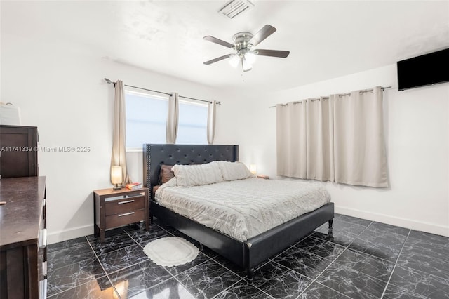 bedroom with ceiling fan