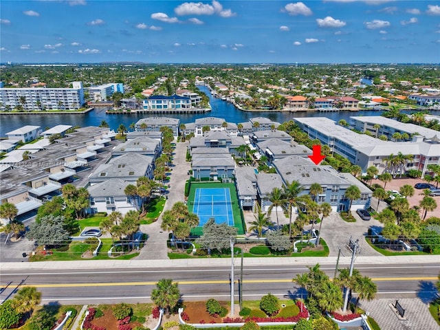1194 Hillsboro Mile Unit 72, Hillsboro Beach, FL 33062 - aerial view of residential area featuring a nearby body of water