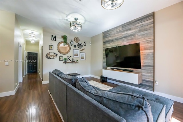 living room featuring hardwood / wood-style floors