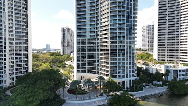 view of property with a water view