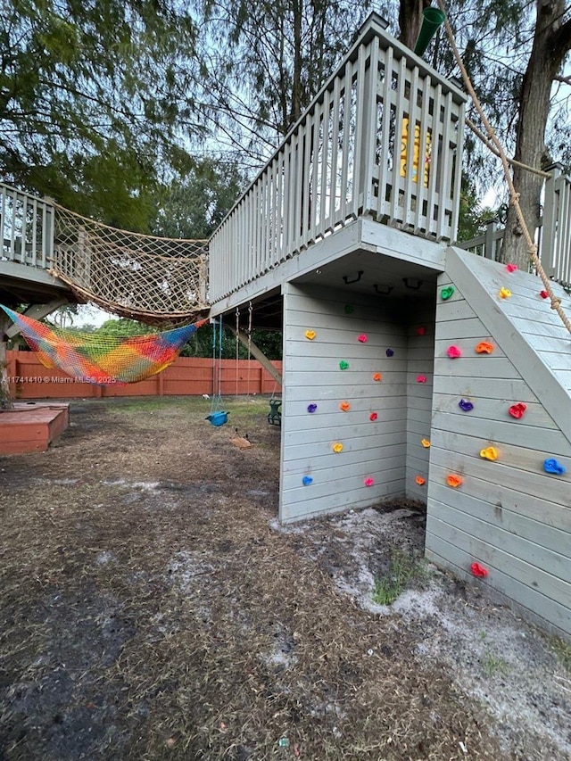 view of jungle gym