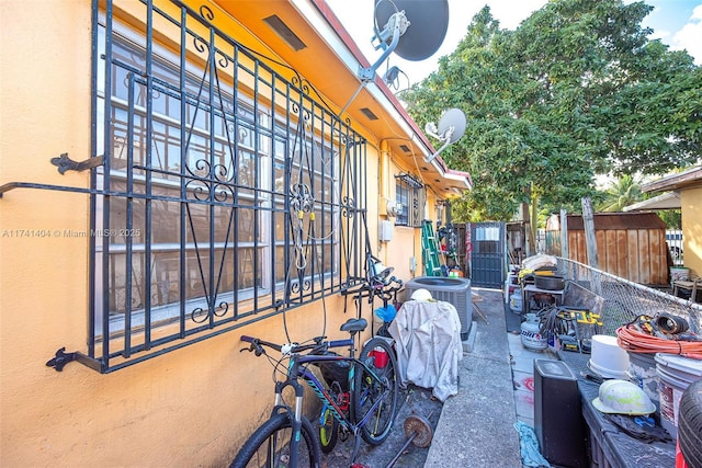 view of patio / terrace with central AC unit