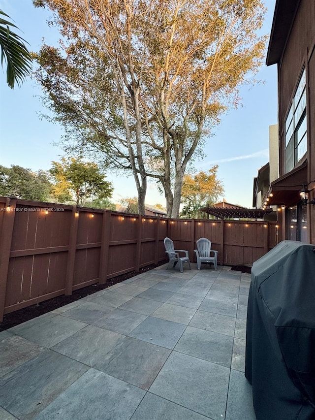 view of patio / terrace featuring grilling area