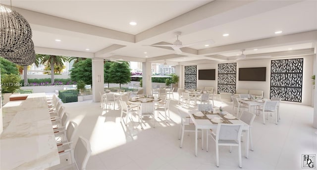 view of patio / terrace with ceiling fan