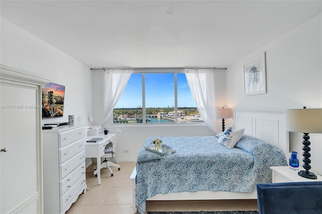 view of tiled bedroom