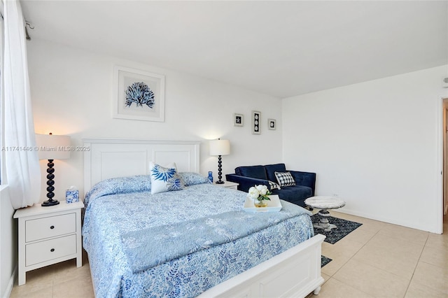 view of tiled bedroom