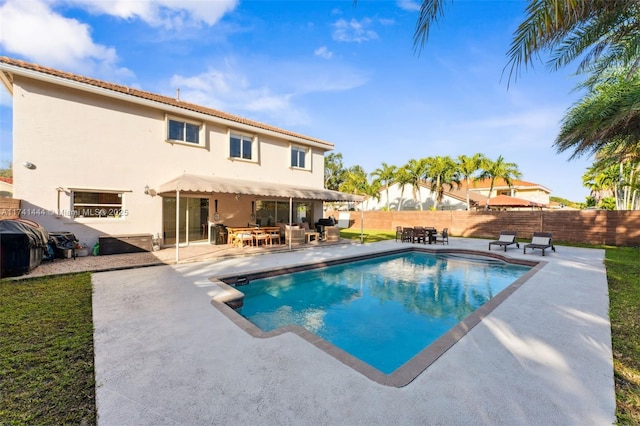 view of pool with a patio area