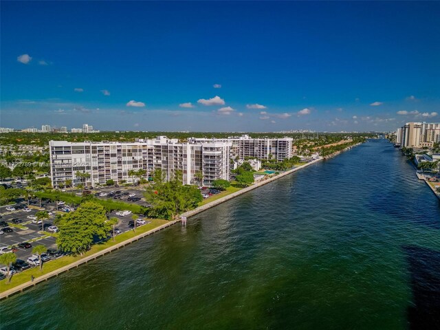 800 Parkview Dr Unit 523, Hallandale Beach, FL 33009 - birds eye view of property featuring a water view
