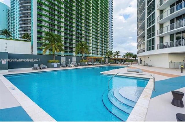 view of pool with a patio area